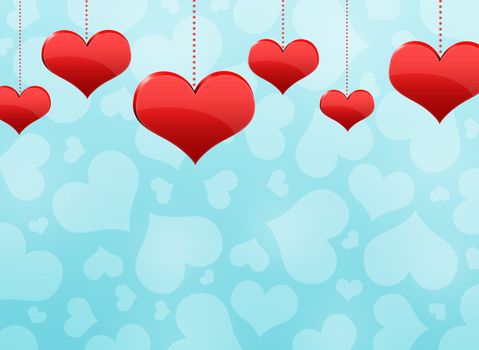 Abstract background of hearts. The concept of Valentine's Day