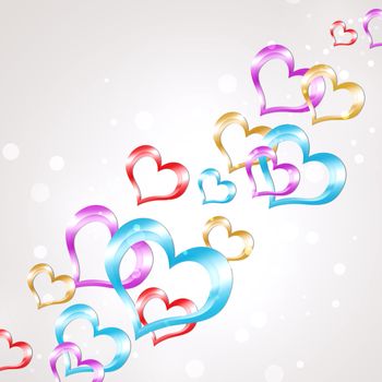 Abstract background of hearts. The concept of Valentine's Day