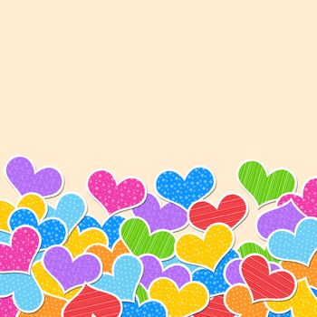 Abstract background of hearts. The concept of Valentine's Day