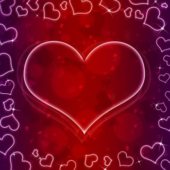 Abstract background of hearts. The concept of Valentine's Day