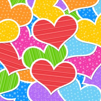 Abstract background of hearts. The concept of Valentine's Day