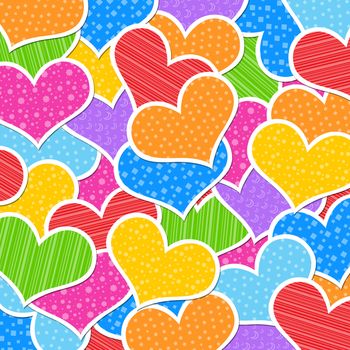 Abstract background of hearts. The concept of Valentine's Day