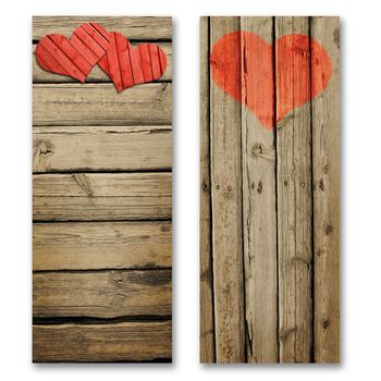 Paper hearts on a wooden surface. The concept of Valentine's Day