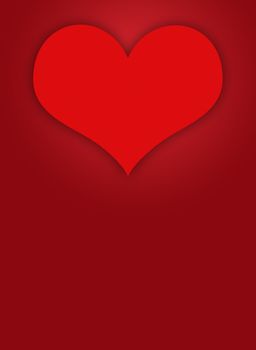 Red heart. The concept of Valentine's Day