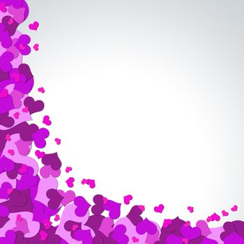 Abstract background of hearts. The concept of Valentine's Day