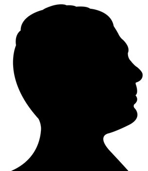 a man head silhouette vector