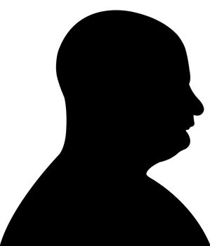 a man head silhouette vector