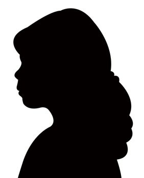 a child head silhouette vector