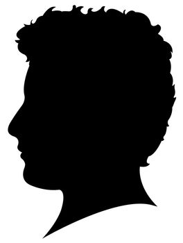 a man head silhouette vector