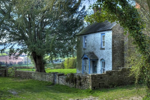 Pretty Welsh cottage near White Castle, Monmouthshire, Wales, UK.