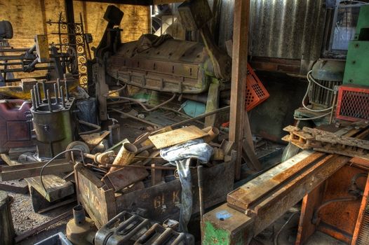 Scrap machinery, Worcestershire, England.
