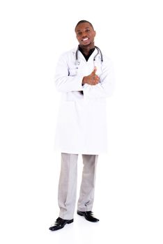 Handsome african american medical doctor , isoalted on white