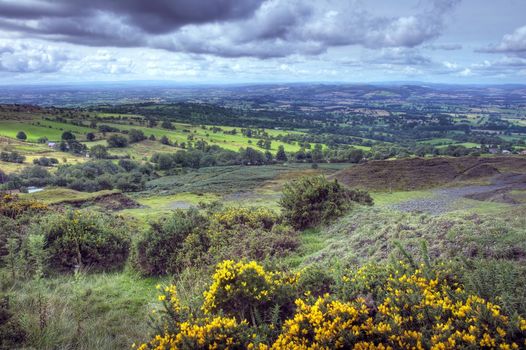View from Clee Summit, Shropshire, England.