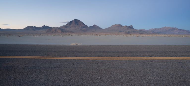 This highway carries much traffic from Utah into Nevada and travelers are rewarded with this scene