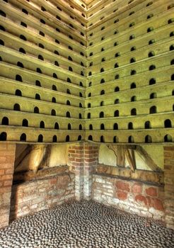 Dovecote interior, Worcestershire, England.