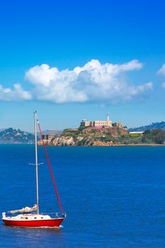 Alcatraz island penitentiary in San Francisco Bay California USA