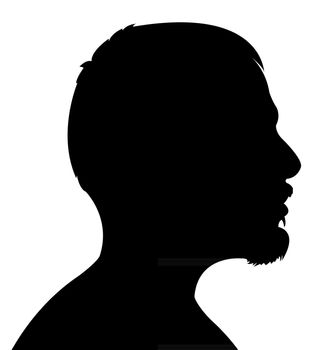 silhouette of a man head