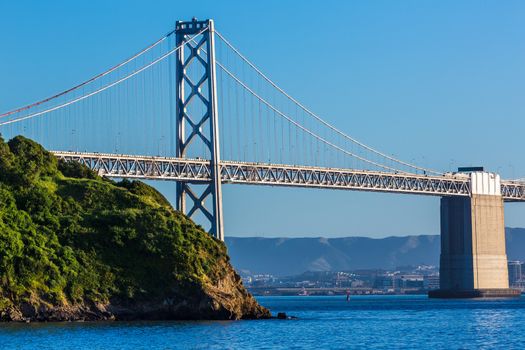 Bay Bridge in San Francisco From Treasure Island California USA