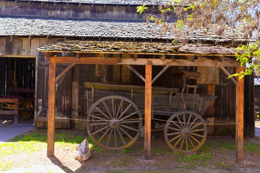 California Columbia carriage in a real old Western Gold Rush Town in USA