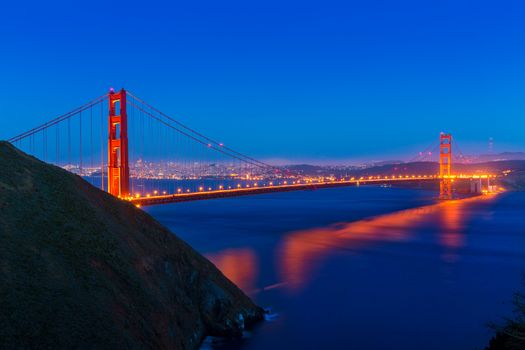 Golden Gate Bridge San Francisco sunset California USA