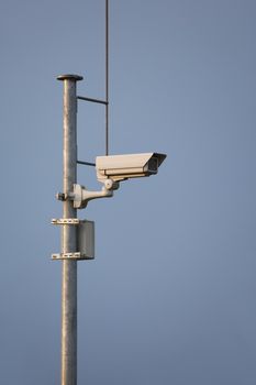 Security camera on a mast