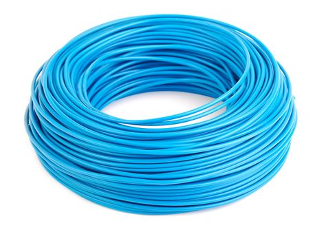 Roll of blue electic wire