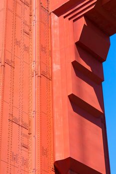 Golden Gate Bridge details in San Francisco California USA