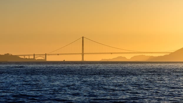 Golden Gate bridge sunset in San Francisco California USA