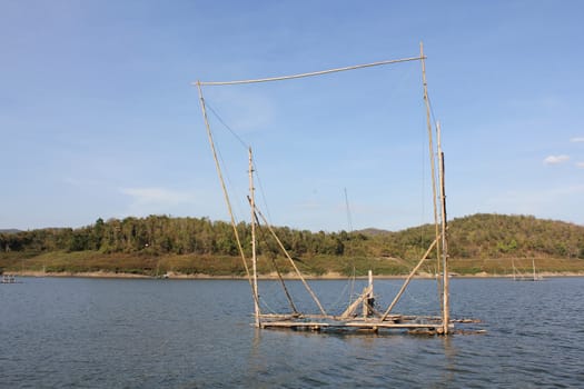 The accommodation of the fishermen in Thailand