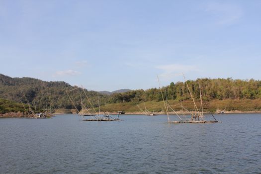 The accommodation of the fishermen in Thailand
