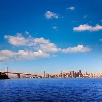 San Francisco skyline in California from Treasure Island USA