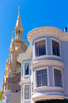 San Francisco Saints Peter and Paul Church at Washington Square in Filbert St California USA