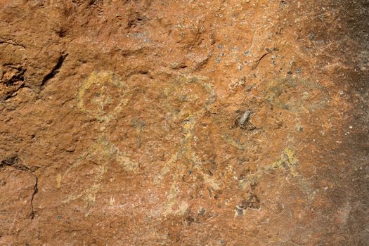 Cave painting look like people in Thailand