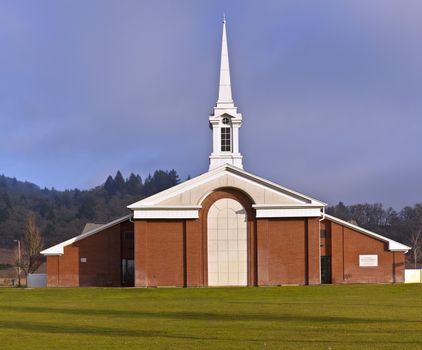 Architecture of a Church of Latter-day Saints Willamette Valley Oregon