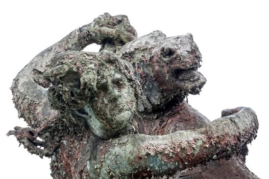 Nymph of the Oceans, Fountain of the Naiads by Mario Rutelli, 1901, Piazza della Repubblica - detail, Rome, Italy