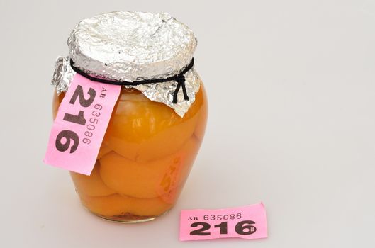 Prize winning jar of fruit