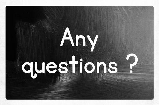 any questions concept