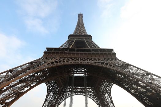 The Eiffel Tower from low angle