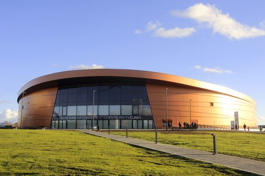 French velodrome Saint-Quentin-en-Yvelines, located in the department of Yvelines near Paris and has just been completed