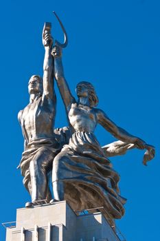 Monument Worker and Kolkhoz Woman in  Moscow. Russia