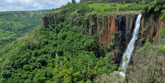 Howick Falls, Kwazulu-Natal, South Africa. Stitched panorama from 5 separate photos