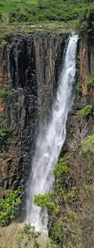 Howick Falls, Kwazulu-Natal, South Africa. Vertical stitched panorama from 5 separate photos