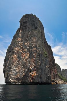 Coastline rocks on Koh Phi Phi Island, Thailand, Asia.