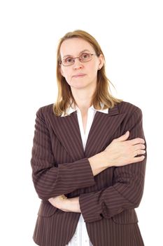 Serious woman in management thinking about solution