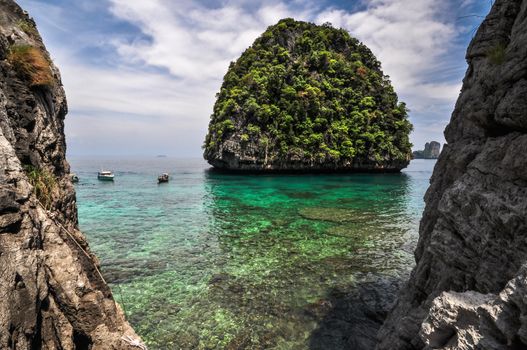 Maya bay in Phi-Phi island, Krabi Thailand , Asia.