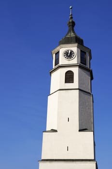 Sahat kula (clock tower) at Kalemegdan fortress in Belgrade, Serbia