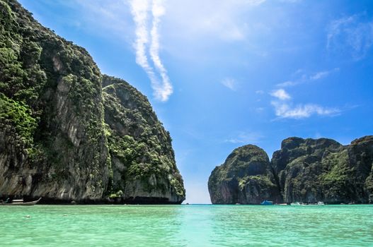Maya Bay, Koh Phi Phi, Thailand. The place where the movie the Beach was filmed