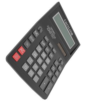 Black calculator. Isolated render on a white background