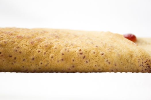 Strawberry Pancake on a white background.