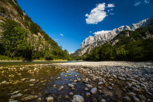 The Kaprun reservoir in the high Alp mountains in Austria